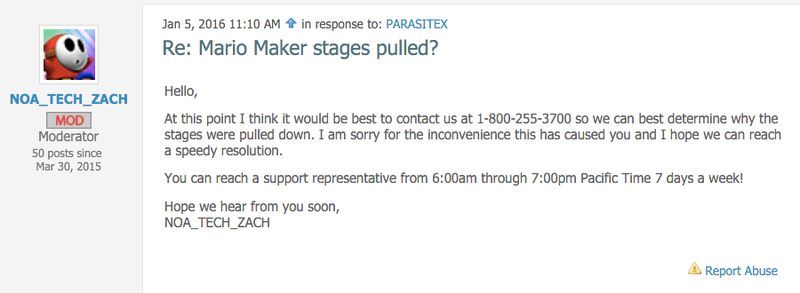 Illustration for article titled Nintendo Is Deleting People's Mario Maker Stages Without Telling Them Why